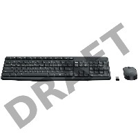 Клавиатура + мышь Logitech MK235 клав:черный мышь:черный USB беспроводная