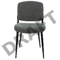 Стул для кухни Бюрократ KF-8 серый Alfa 44 металл черный на ножках (KF-8/FABRIC/GREY)