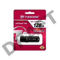 Флеш диск 128GB Transcend JetFlash 700 USB 3.0, Черный