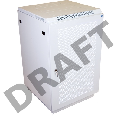 Шкаф телекоммуникационный напольный 18U Шкаф состоит из: 11186845111, 21186800001  (600x800) дверь перфорированная (2 места), [ ШТК-М-18.6.8-4ААА ]