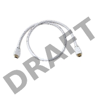 Кабель HDMI 19M/M ver 2.0, 1М, белый  Aopen <ACG711W-1M>     