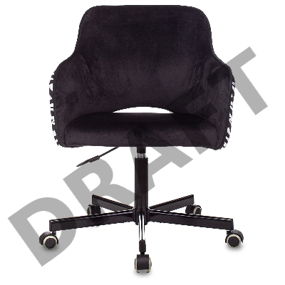 Кресло Бюрократ CH-380M черный зебра крестовина металл