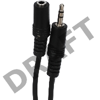 Кабель удлинительный VCOM 3.5 Jack (M) - 3.5 Jack (F), стерео, аудио, 1.5м