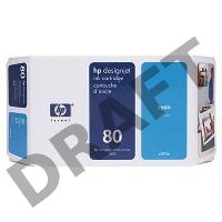 Картридж струйный HP №80 C4846A голубой для HP DJ 1050/1055