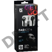 Наушники Defender вставки Basic 604 черный 63604