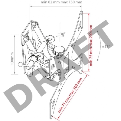 Кронштейн Arm media LCD-301 black, настенный, 15