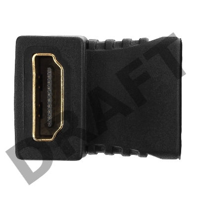 Переходник Gembird Переходник HDMI-HDMI  19F/19F, угловой, золотые разъемы, пакет A-HDMI-FFL