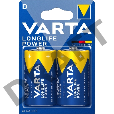 Батарейка VARTA LONGL. POWER D бл. 2