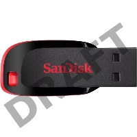 Флеш Диск Sandisk 64Gb Cruzer Blade SDCZ50-064G-B35 USB2.0 черный/красный