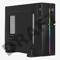 Корпус Aerocool Playa Slim черный mATX 1x80mm 2xUSB3.0 audio bott PSU