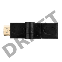 Переходник Gembird Переходник HDMI-HDMI  19F/19M, вращающийся на 180 град, золотые разъемы, пакет A-HDMI-FFL2