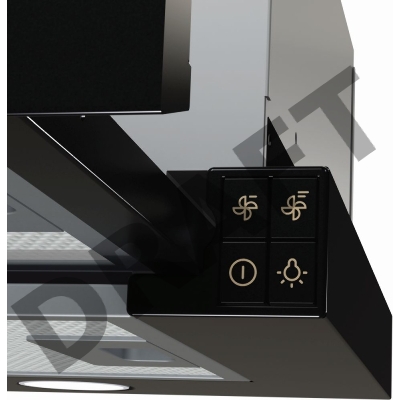 Вытяжка встраиваемая Gorenje BHP62CLB антрацит управление: кнопочное (1 мотор)