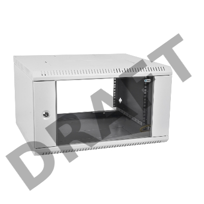 Шкаф настенный ЦМО ШРН-Э-12.500 12U 600x520мм пер.дв.стекл несъемные бок.пан. серый