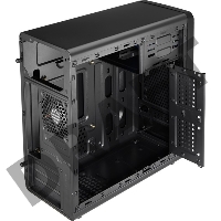 Корпус Aerocool Qs-182 черный без БП mATX 2x120mm 2xUSB2.0 1xUSB3.0 audio