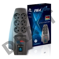 Сетевой фильтр Pilot X-Pro 3м (6 розеток) серый (коробка)