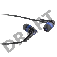 Гарнитура Defender Pulse-420 Black/blue 4-пин 3,5 мм jack, кабель-1,2м