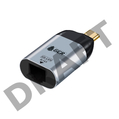 Переходник GCR USB Type C > RJ45, M/F, GCR-53393