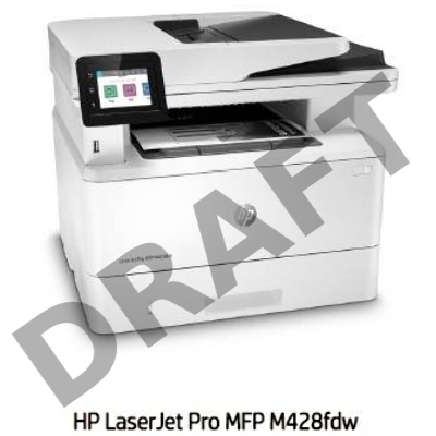 МФУ лазерное HP LaserJet Pro MFP M428fdw (W1A30A), принтер/сканер/копир, {p/c/s/f,A4,600x600dpi,up to 4800x600,256Mb,Duplex,2 trays 100+250,ADF 50,USB2.0+Walk-Up/GigEth/WiFi/NFC,ePrint,AirPrint,1y warr}