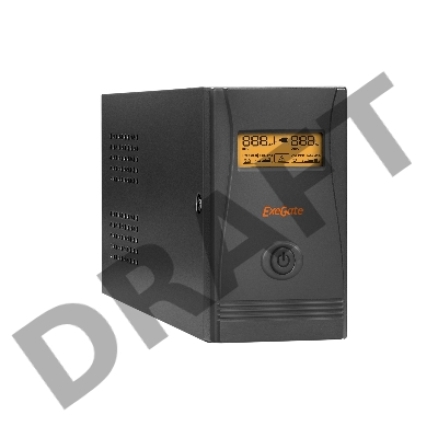 Источник бесперебойного питания ExeGate EP212515RUS Power Smart ULB-600 LCD <600VA, Black, 2 евророзетки, USB>