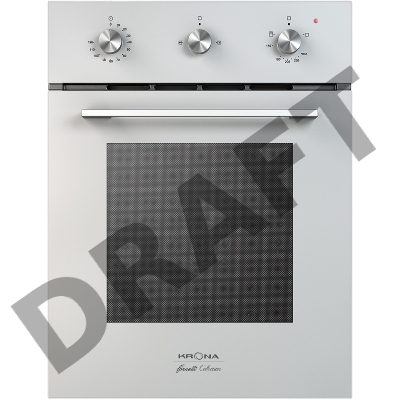 Газовый духовой шкаф Krona STRETTO  45 WH, встраиваемый