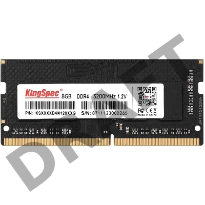 Память Kingspec 8Gb DDR4 3200MHz SO-DIMM KS3200D4N12008G RTL PC4-25600 SO-DIMM 260-pin 1.2В Ret