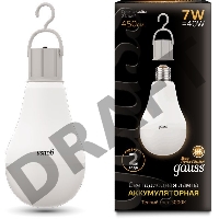 Лампа A60 7W 470lm 4100K E27 с Li-Ion аккумулятором LED