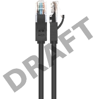 Патч-корд Greenconnect Патч-корд UTP прямой 1.5 m AWG24 кат.5е,  RJ45,  медь, литой (Черный), пластик пакет (GCR-LNC06-1.5m)