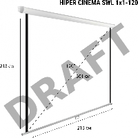Экран Hiper 213x213см Cinema SWL 1x1-120 1:1 настенно-потолочный рулонный