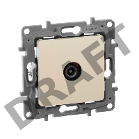 Розетка TV оконечная, Сл.кость ETIKA 