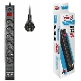 Сетевой фильтр Buro BU-SP1.8_USB_2A-B 1.8м (6 розеток) черный (коробка)