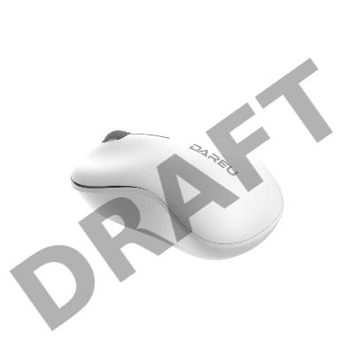 Мышь беспроводная Dareu LM106G White (белый), DPI 1200, ресивер 2.4GHz, размер 99.4x59.7x38.4мм