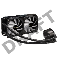 Комплект водяного охлаждения ExeGate EX293457RUS BlackWater-240V2.PWM.RGB (RGB подсветка, LGA2066/2011/1366/1150/1151/1155/1156/1200/1700/AM4/FM1/FM2/FM2+/AM2/AM2+/AM3/AM3+, TDP 220W, Fan 120mm, PWM, 800-2000RPM, Hydro bearing, 4pin, 11-22db, с термопасто