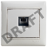 Электроустановочные изделия Legrand Legrand 774438 Розетка телефонная Valena RJ11 4 контакта 1 коннектор (белая)