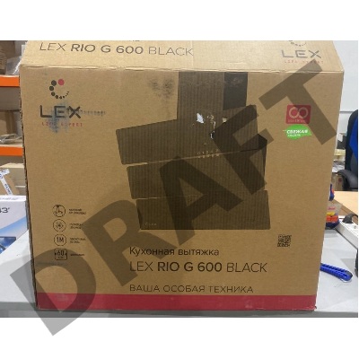 (Вскрытая упаковка, замятт угол) Каминная вытяжка LEX RIO G 600 BLACK воздухоочиститель
