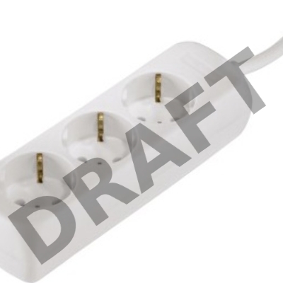 Сетевой удлинитель Hama H-30528 1.4м (3 розетки) белый