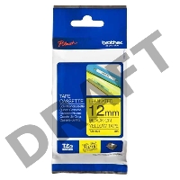 Наклейка ламинированная Brother TZe-631 (12 мм черн/желт, аналог TZ-631)