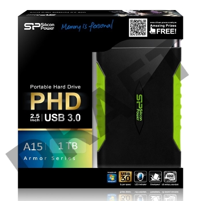 Внешний жесткий диск Silicon Power USB 3.0 1Tb A15 SP010TBPHDA15S3K Armor 2.5