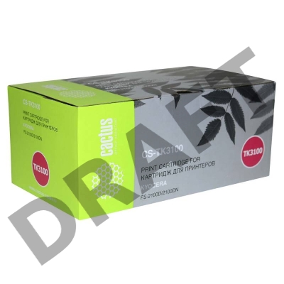 Тонер Картридж Cactus CS-TK3100 черный для Kyocera Ecosys FS-2100D/2100DN (12500стр.)