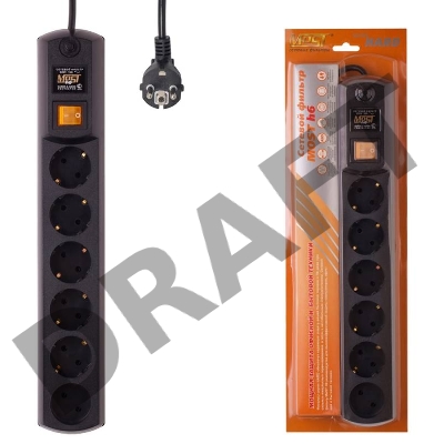 Сетевой фильтр Most H6 5м (6 розеток) черный (коробка) Сетевой фильтр Most H6 5м (6 розеток) черный (коробка)