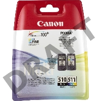 Картридж струйный PG-510/CL-511 (2970B010), для Canon PIXMA MP240/260/480, MX320/330, 3 цвета, 244 стр.