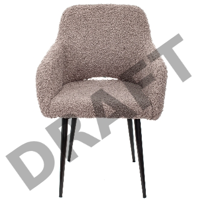 Стул для кухни Бюрократ KF-7 экомех серый металл черный на ножках (KF-7/BOUCLE-GREY)