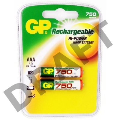 Аккумулятор GP 75AAAHC AAA NiMH 750mAh (2шт)