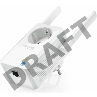 Сетевой адаптер TP-Link SOHO  TL-WA860RE 300Mbps Wireless N Wall Plugged Range Extender with AC Passthrough, QCA(Atheros), 2T2R, 2.4GHz, 802.11b/g/n, 1 10/100Mbps LAN port, Range Extender button, Range Extender mode, suppo поставляется без кабеля RJ-45