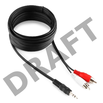 Кабель Кабель аудио Gembird, джек3.5 / 2xRCA, 5.0м CCA-458-5M