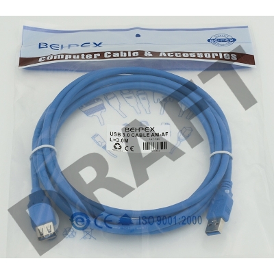 Кабель USB 3.0 AM-AF 3M