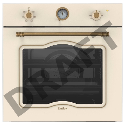 Духовой шкаф встраиваемый полноразмерный, 60 см, retro,  6 режимов, 68л, бежевая эмаль