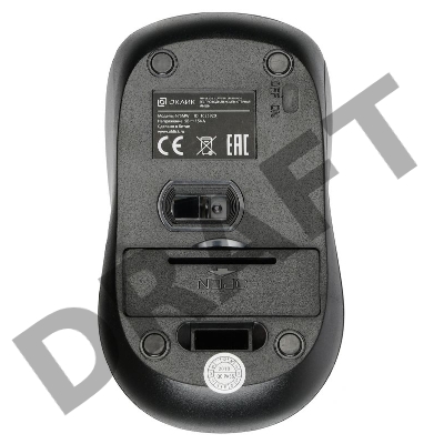 Мышь Oklick 675MW черный/оранжевый оптическая (800dpi) беспроводная USB (2but)