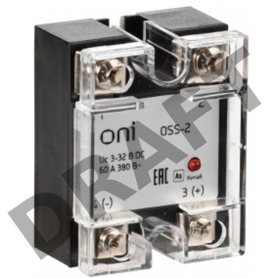Реле твердотельное IEK Oni OSS-2 одноф. 380В (OSS-2-3-60-B)