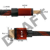 Greenconnect Кабель 1.0m HDMI версия 2.0, HDR 4:2:2, Ultra HD, 4K 60 fps 60Hz/5K*30Hz, 3D, AUDIO, 18.0 Гбит/с, 28/28 AWG, OD7.3mm, тройной экран, BICOLOR нейлон, AL корпус красный, GCR-51489 Greenconnect Кабель 1.0m HDMI версия 2.0, HDR 4:2:2, Ultra HD, 4