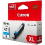 Картридж Canon CLI-471C XL (0347C001), голубой повышенной емкости, 11 мл, до 680 стр. A4, для Pixma iP7240/ MG5440/MG5740/MG6340/MG6840/MG7740/ TS5040/TS6040/TS8040/TS9040 (CLI-471XLC / CLI-471XL C)